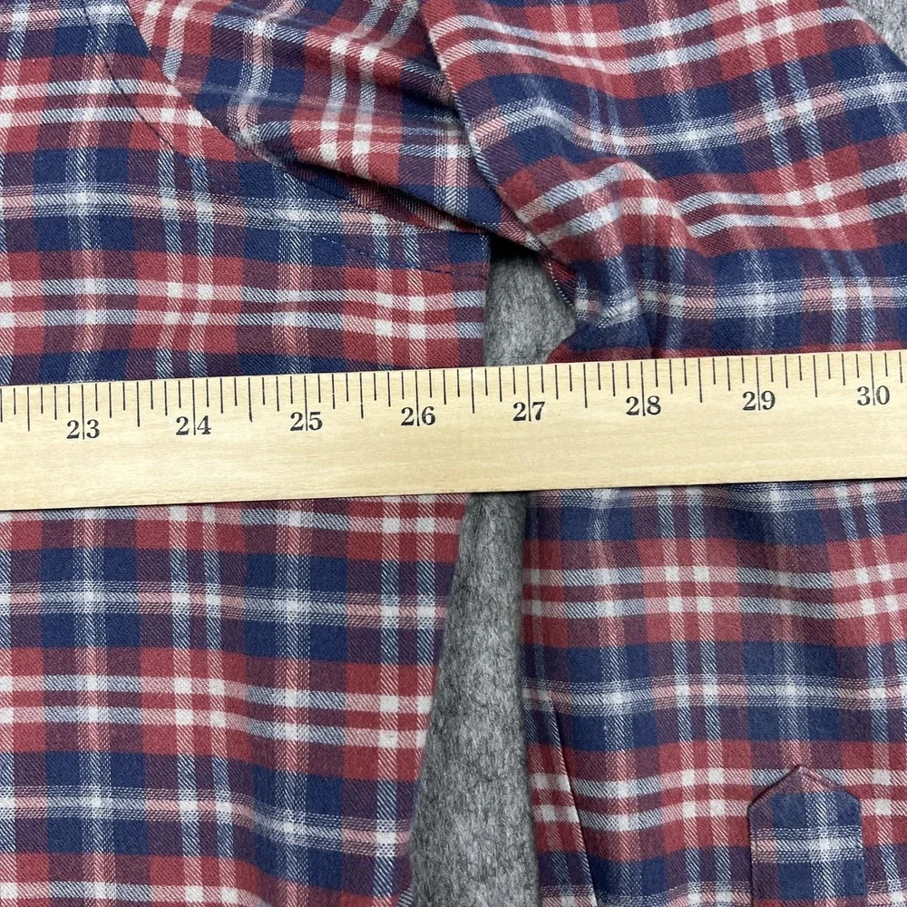 UNTUCKit Shirt Mens XL Red Blue Plaid Radda Relaxed Fit Long Sleeve Button Front